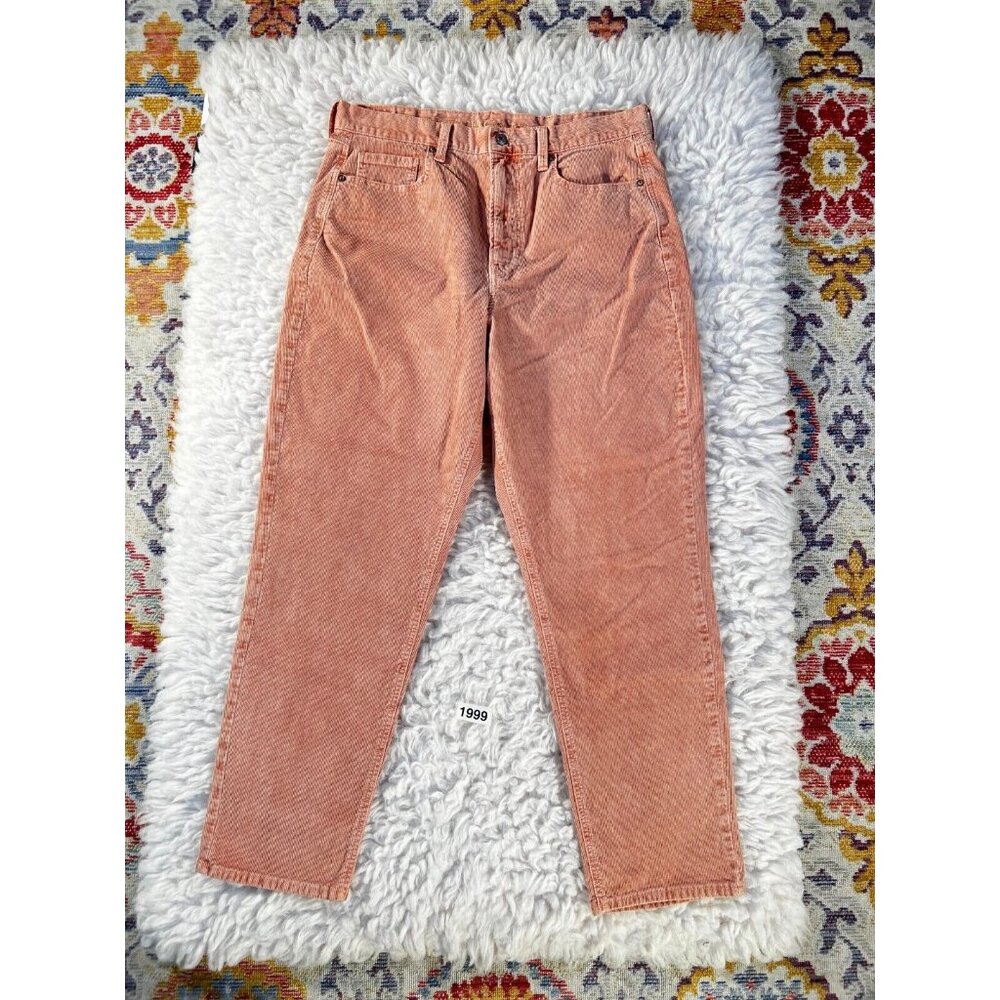 American Eagle Outfitters Corduroy Pants Womens 12 Peach Pink Stretch NWT - Picture 3 of 10